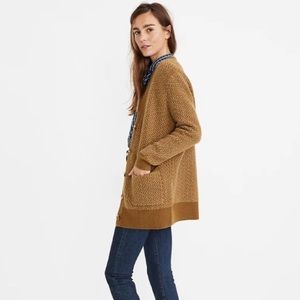 New Madewell Birds Eye Mayfield Cardigan Alpaca Wool